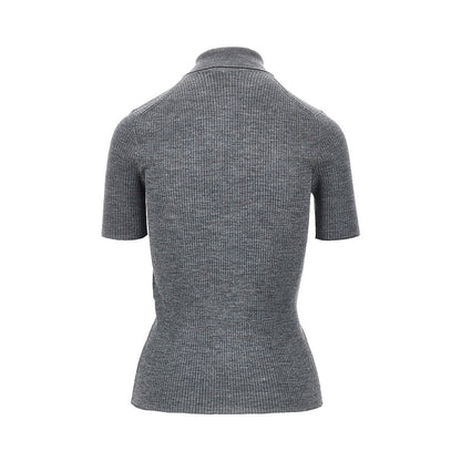 FENDI Ribbed knit polo shirt