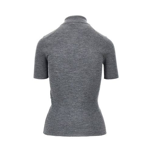 FENDI Ribbed knit polo shirt