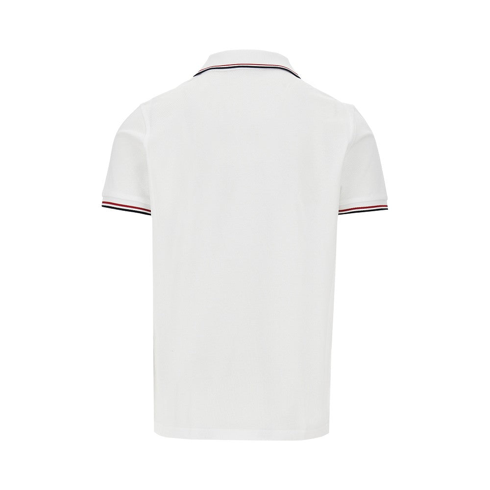 Moncler Cotton polo shirt with logo patch