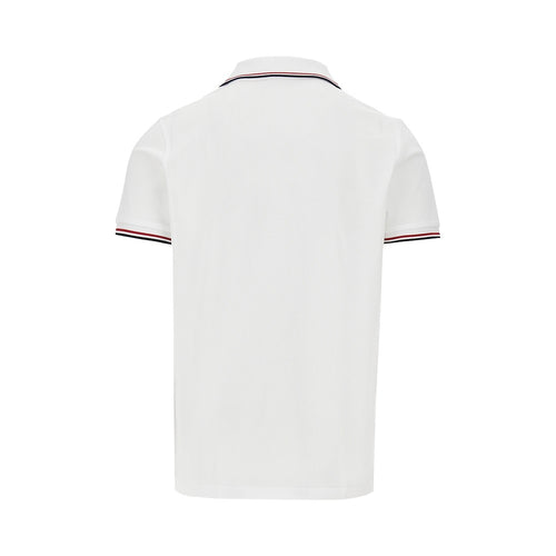Moncler Cotton polo shirt with logo patch