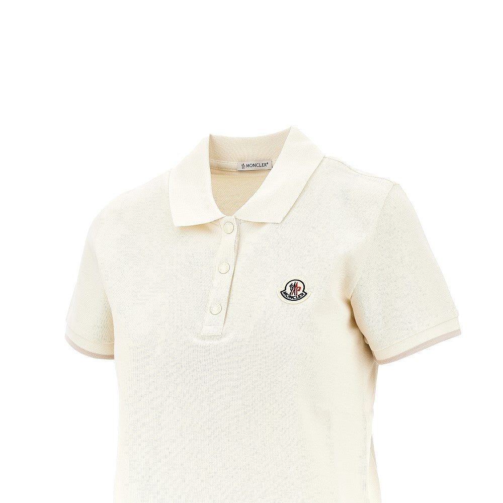 MONCLER Piquet polo shirt with logo patch