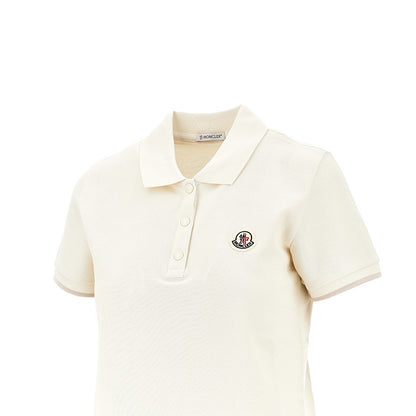 MONCLER Piquet polo shirt with logo patch
