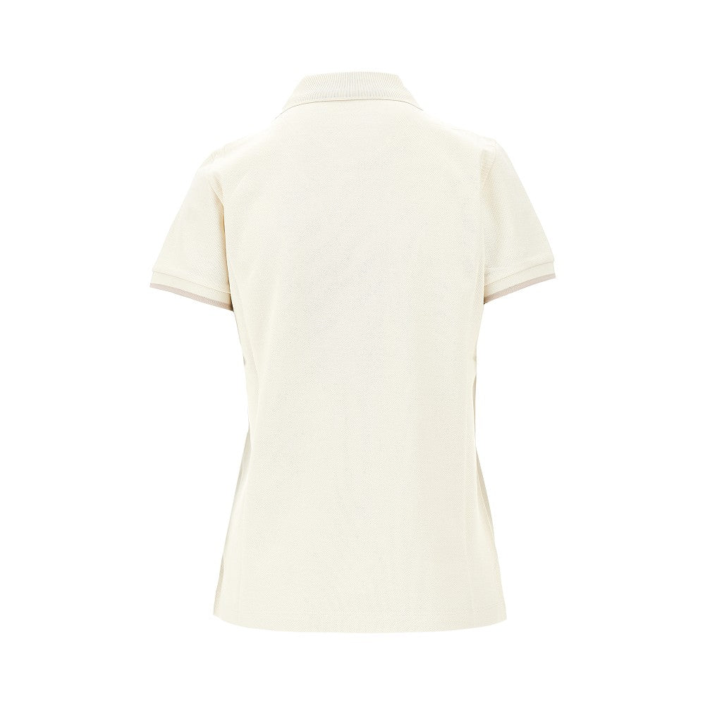 MONCLER Piquet polo shirt with logo patch