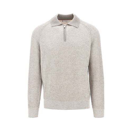 BRUNELLO CUCINELLI Cashmere knit polo sweater