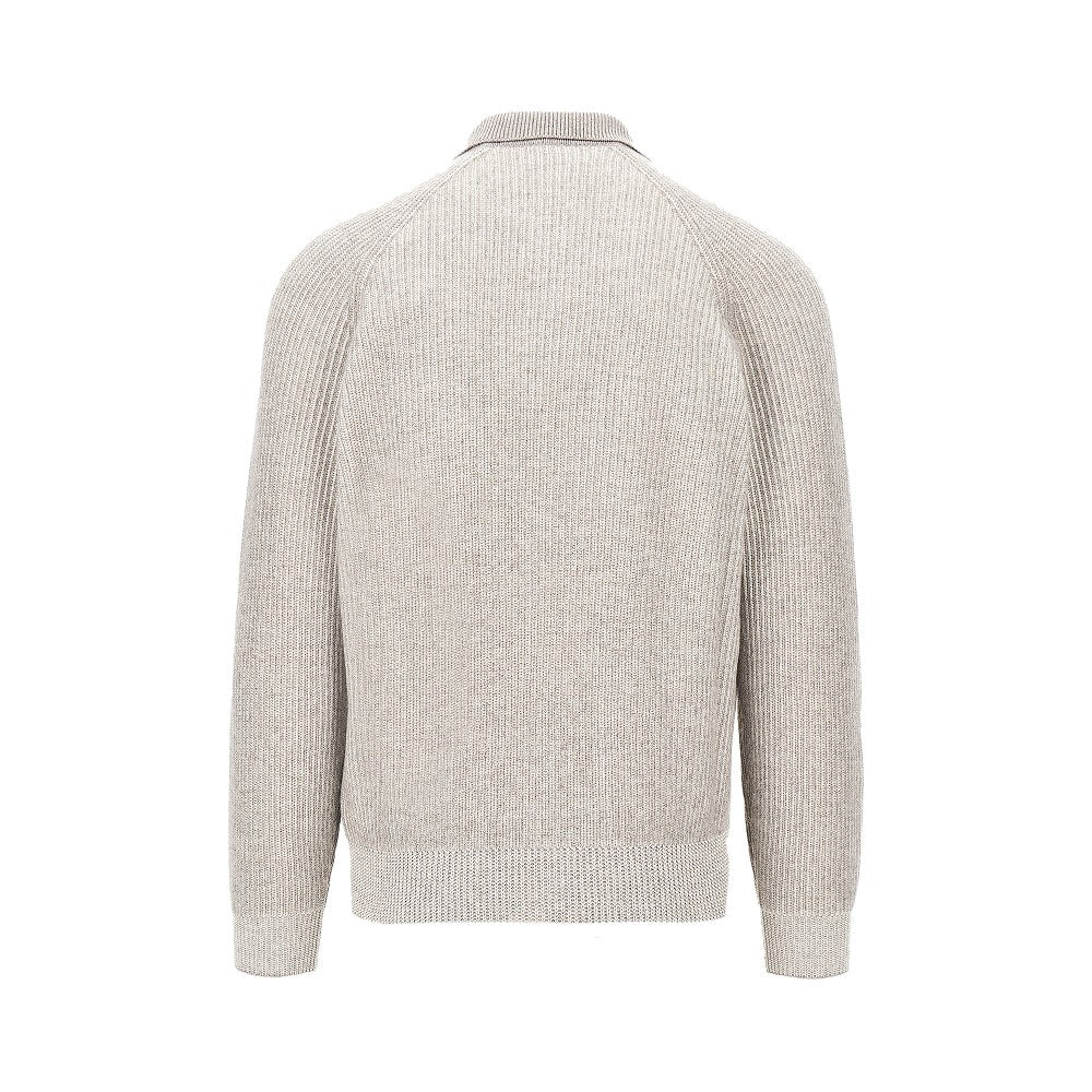 BRUNELLO CUCINELLI Cashmere knit polo sweater