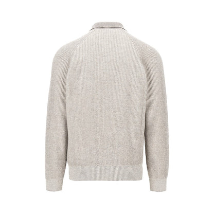 BRUNELLO CUCINELLI Cashmere knit polo sweater