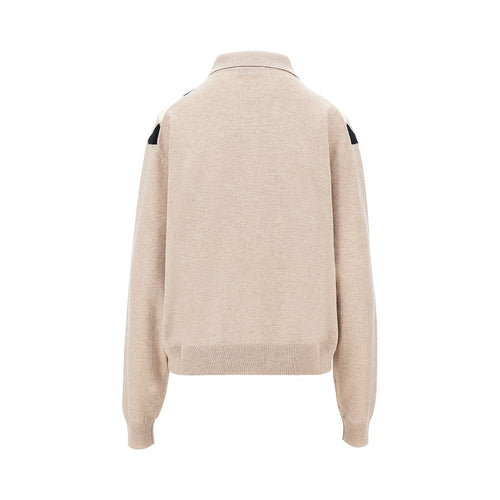 MIU MIU Argyle cashmere polo sweater