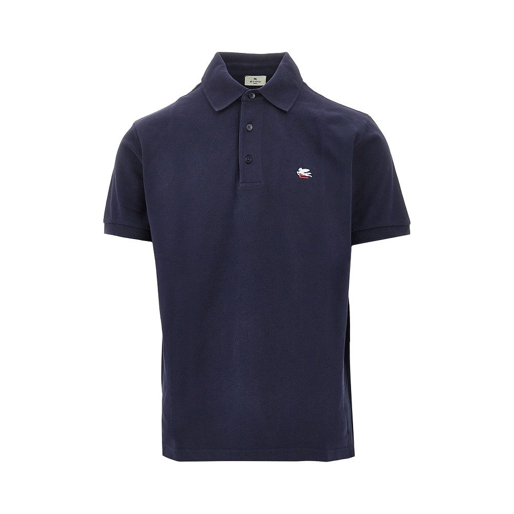 Etro Logo embroidery piquet polo shirt