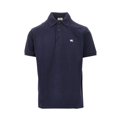 Etro Logo embroidery piquet polo shirt