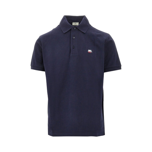 Etro Logo embroidery piquet polo shirt