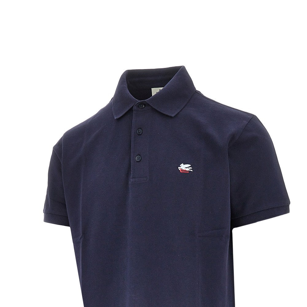 Etro Logo embroidery piquet polo shirt