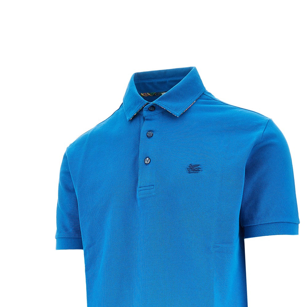 Etro Piquet polo shirt with Pegaso embroidery