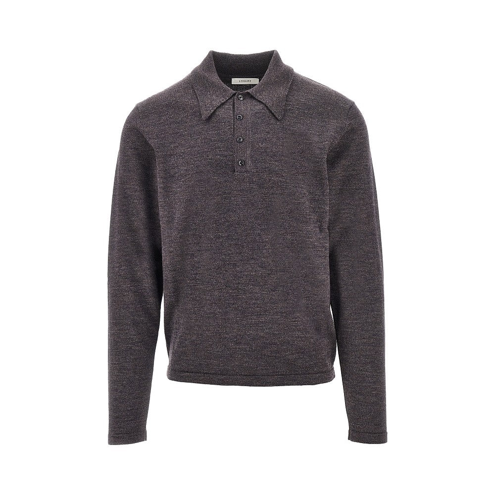 Lemaire Mouliné knitted polo shirt