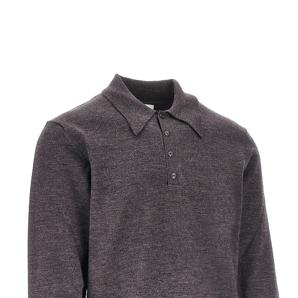 Lemaire Mouliné knitted polo shirt