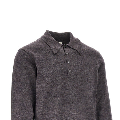 Lemaire Mouliné knitted polo shirt