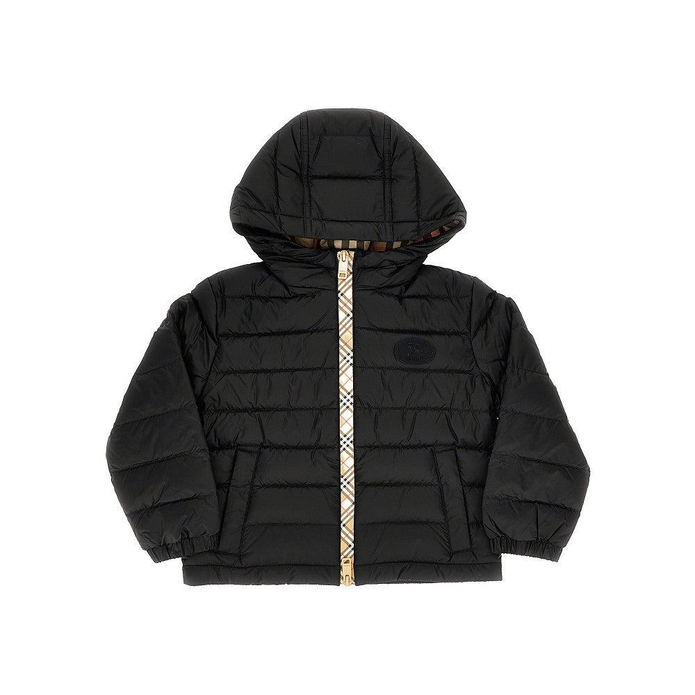BURBERRY Check trimming down jacket
