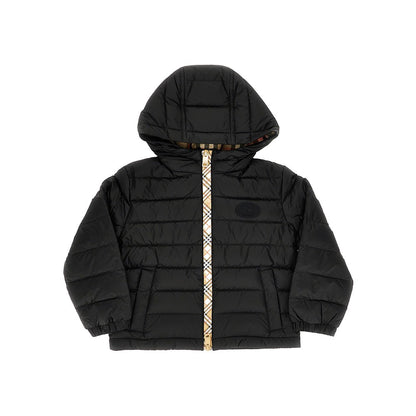 BURBERRY Check trimming down jacket