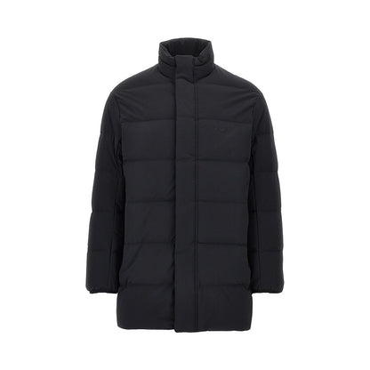 EMPORIO ARMANI Quilted nylon downjacket with Eagle logo