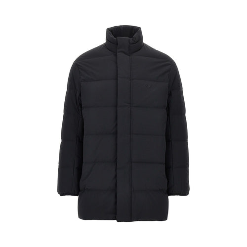 EMPORIO ARMANI Quilted nylon downjacket with Eagle logo