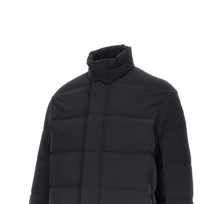EMPORIO ARMANI Quilted nylon downjacket with Eagle logo