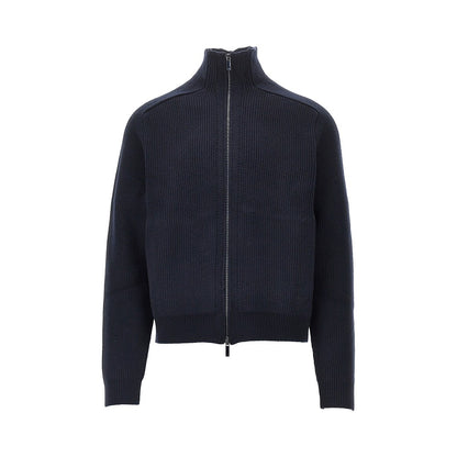 Emporio Armani Wool cardigan with zip closure