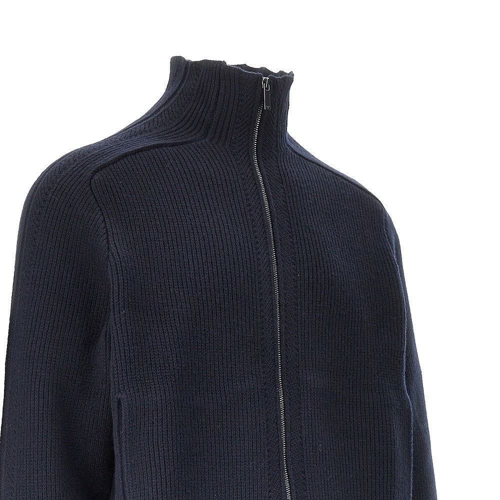 Emporio Armani Wool cardigan with zip closure