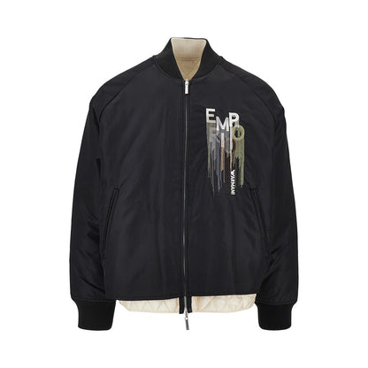 EMPORIO ARMANI Nylon bomber jacket with logo embroidery