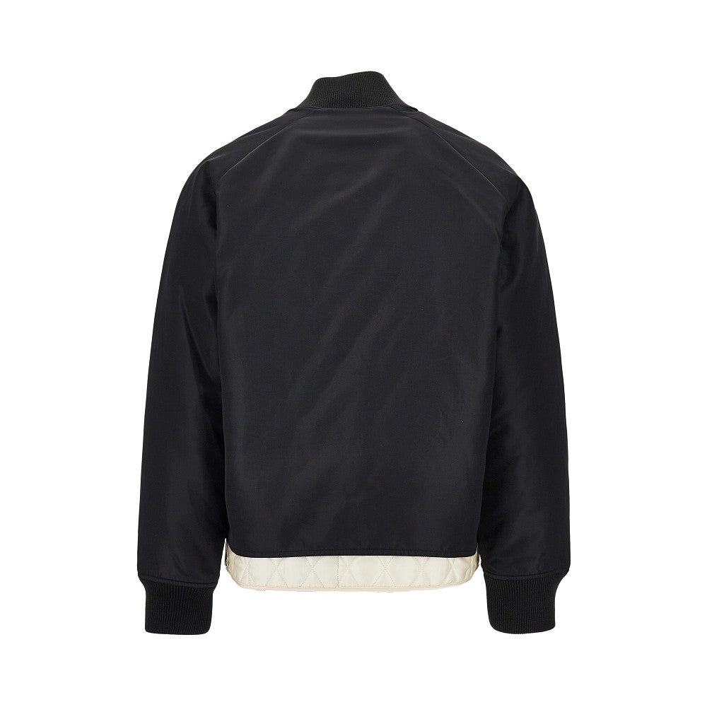 EMPORIO ARMANI Nylon bomber jacket with logo embroidery
