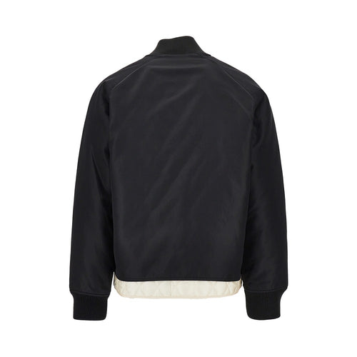 EMPORIO ARMANI Nylon bomber jacket with logo embroidery