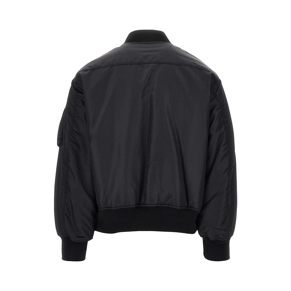 EMPORIO ARMANI Nylon bomber jacket with logo patch