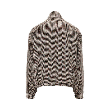 EMPORIO ARMANI Knitted blouson with chevron motif