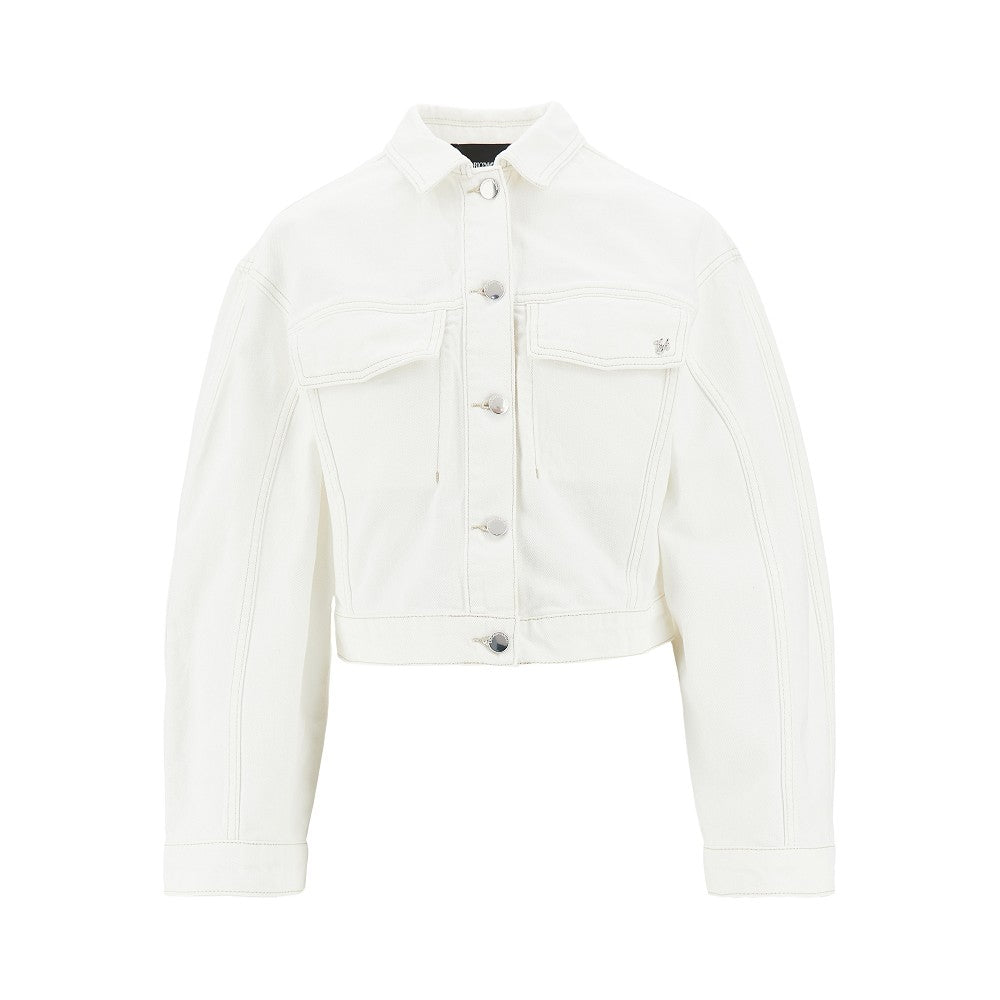 EMPORIO ARMANI Cropped denim jacket