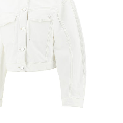 EMPORIO ARMANI Cropped denim jacket