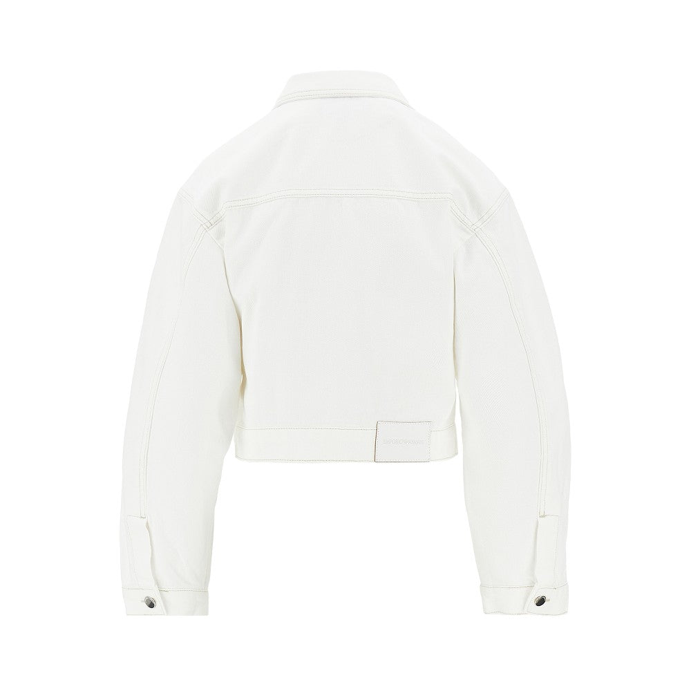 EMPORIO ARMANI Cropped denim jacket