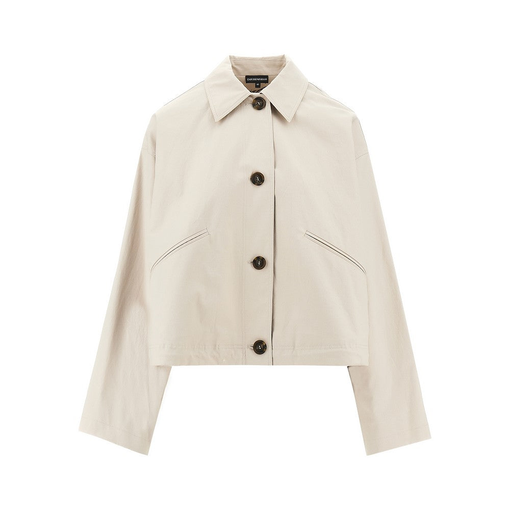EMPORIO ARMANI Cotton gabardine blouson jacket