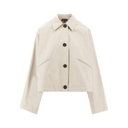 EMPORIO ARMANI Cotton gabardine blouson jacket