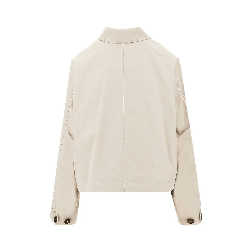 EMPORIO ARMANI Cotton gabardine blouson jacket