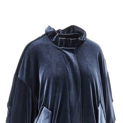 EMPORIO ARMANI Chenille blouson jacket with gathered neck