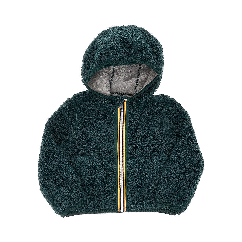 K-WAY Reversible downjacket in sherpa fabric