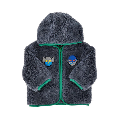 STELLA MCCARTNEY Robot patches fleece full-zip hoodie