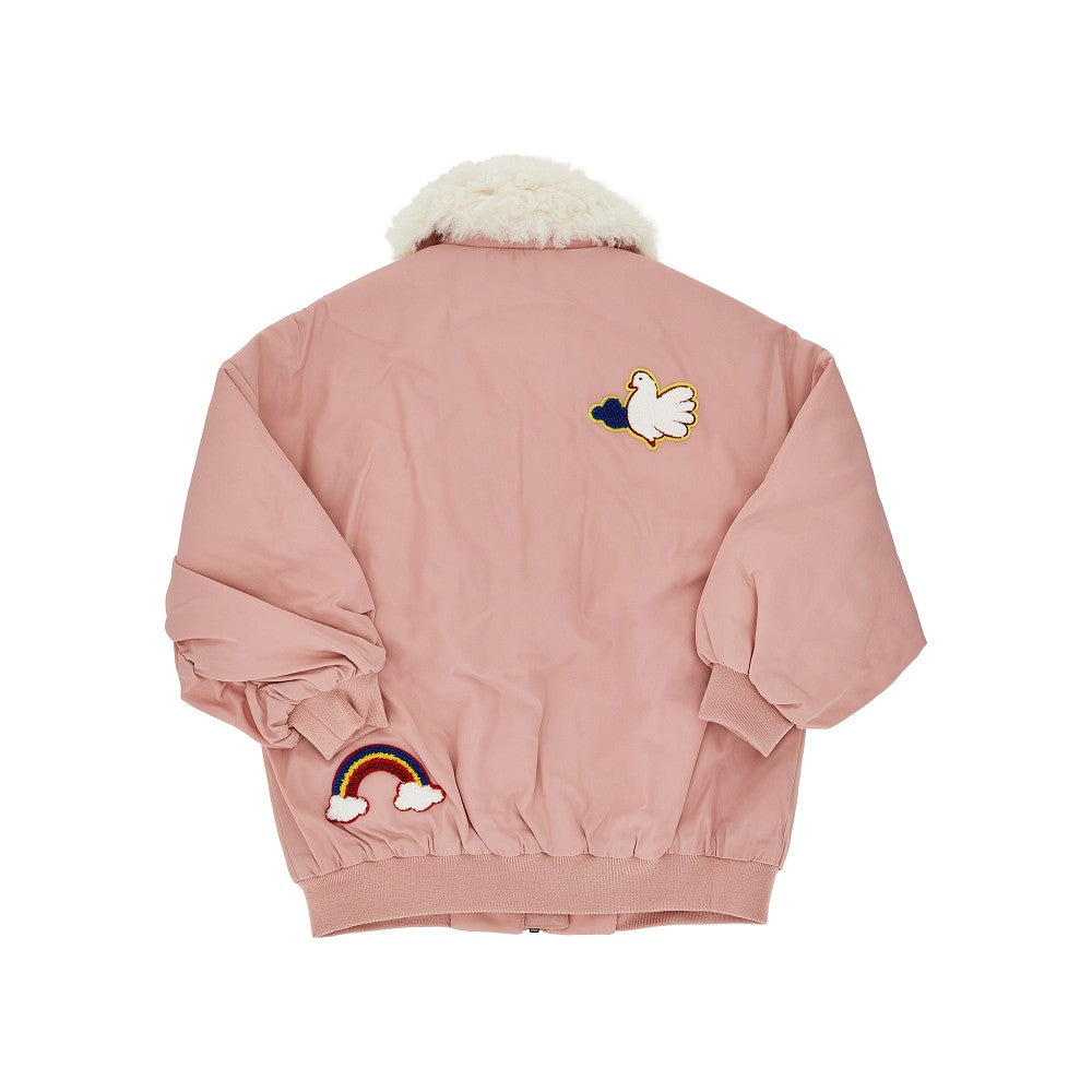 STELLA MCCARTNEY Technical twill bomber with terry patces