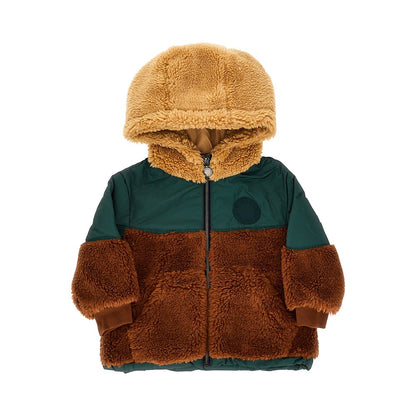 STELLA MCCARTNEY Nylon and Teddy fleece jacket