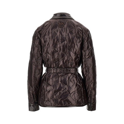 PINKO Padded nylon jacket with belt