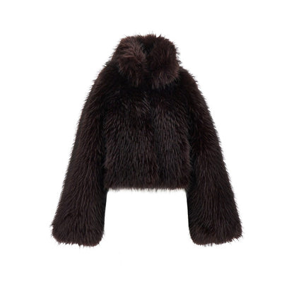 PINKO Faux fur cropped jacket