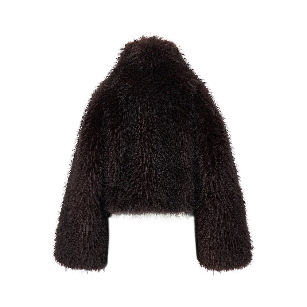 PINKO Faux fur cropped jacket