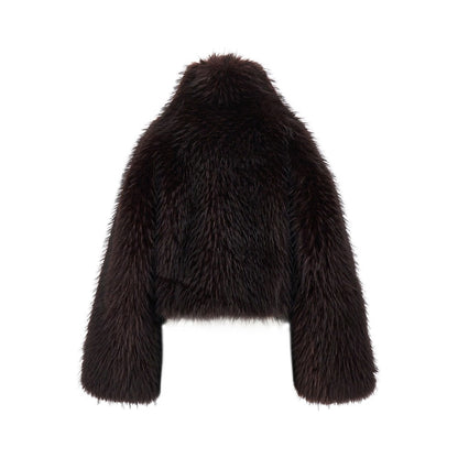 PINKO Faux fur cropped jacket