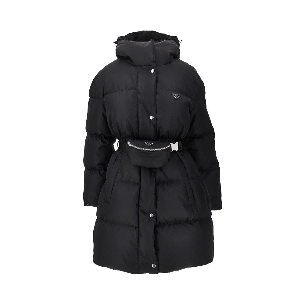 PRADA Re-Nylon down jacket with belt bag