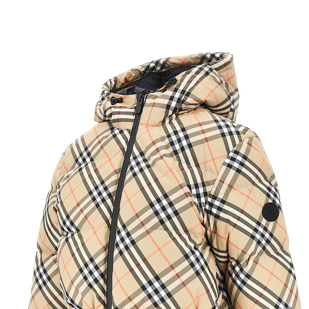 Burberry Check nylon down jacket