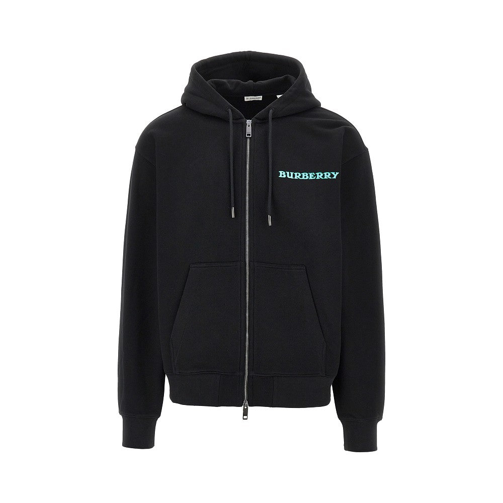 BURBERRY Heritage logo print full-zip hoodie