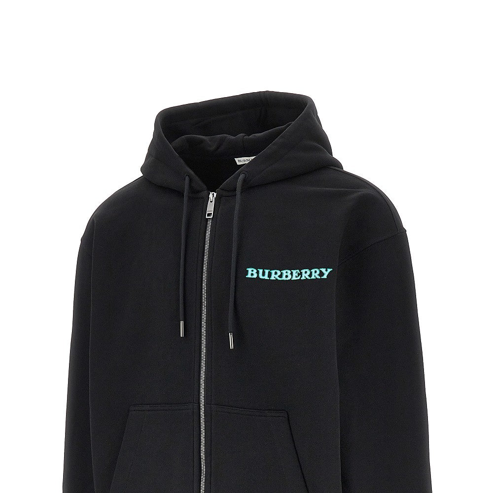 BURBERRY Heritage logo print full-zip hoodie